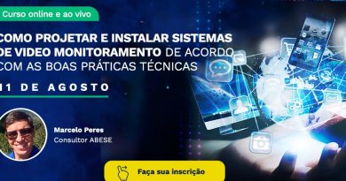 É AMANHÃ – 11/08 -Online e ao Vivo- Como projetar e instalar sistemas de monitoramento de acordo com as boas práticas técnicas